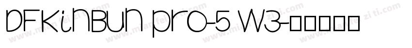DFKinBun Pro-5 W3字体转换